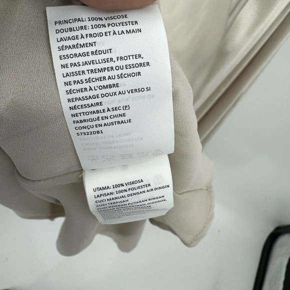 Bardot Women's Silver Champagne Slip Dress Tie Back Size XXL / US 12 NWOT - Picture 9 of 12